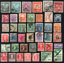 Lot de timbres anciens - Amérique Latine - oblitérés.
