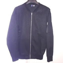 Mens Bomber Jacket with jersey material throughout. Size M in good Used condition. See Pics!