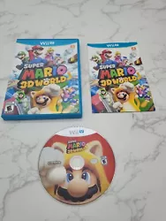 Nintendo Wii U Super Mario 3D World Complete In Box CIB.  In very good condition with game, case, and manual.