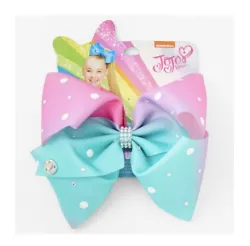 Add some sparkle and fun to your little girls hair with this JoJo Siwa Ombré Rhinestone Large Bow. The colorful bow...