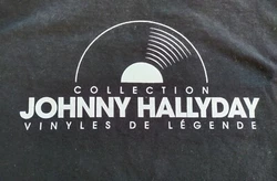 TEE SHIRT HORS COMMERCE COLLECTION JOHNNY HALLYDAY VINYLES DE LÉGENDE TAILLE L NEUF...,JAMAIS PORTE CAR TROP...