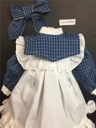 Doll NOT included. American Girl Samantha Play Dress, Pinafore and Hair Ribbon, adult owned, never played with. We are...