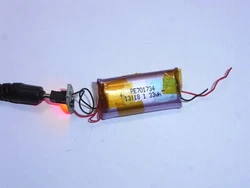 Batterie rechargeable de type industriel 13G10 3,7 volts 300 mAh 1,33 Wh mesures: longueur 31 x diamètre 10 x...