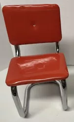 American Girl Molly Red Retro Chrome (1) Chair Kitchen RETIRED TLC. Condition is 