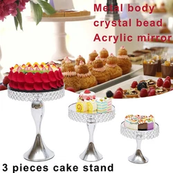 About this item Material: Cake stand includes a set of 3 pieces, Made from high-quality iron and crystal. crafted of...
