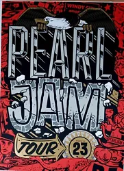 PEARL JAM TOUR 2023 Tour Poster    silk screened poster