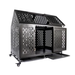 Double Removeable Trays : Removable tray can hold flowing soiling to keep the inside kennel and the outside floor...