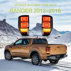 VLAND LED Tail Lights for 2012-2018 Ford Ranger PK PX2 Wildtrak T6 XL XLT XLS. Compatibilité : pour Ford Ranger...