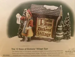 Department 56 Dickens Village Sign The 12 Days of Christmas 58467 Retired. Used, good condition