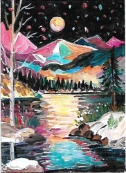 Original ACEO Art Card. 100% Hand Painted. Original, not a print. Painted on a heavy weight quality 300gsm card.