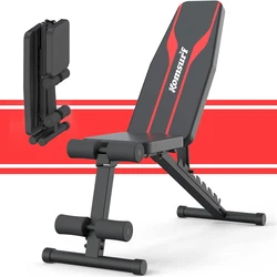 This foldable workout bench is made of high-quality Q195 steel and PU leather, which is stable, durable, and...