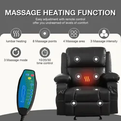 Massage and heating; The lounge chair has 8 massage points and different massage modes to choose from. This massage...