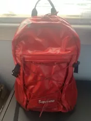 Supreme FW ‘17 Red Backpack Bookbag. Has been used pretty heavily from me and previous owner, welcome to offers and...