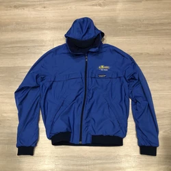 vintage patagonia nylon jacket size M blue full zip hoodie made in USA . good used condition