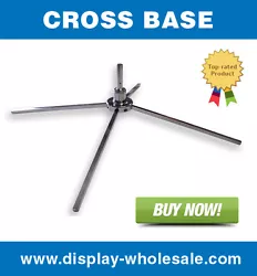 This Cross X Base allows you to display your Teardrop or Feather Banner Stand on flat surfaces without having to put a...