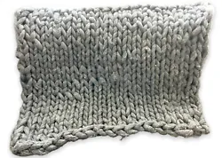 Chunky Knit Wool Lap Blanket Throw Home Decor Gift Color GRAY Chunky WOOL Studio. 46” L X 33” W. Thick and heavy!...