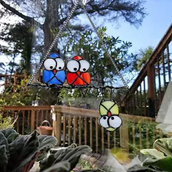 Indoor/outdoor Hanging Decor: Birds suncatcher for window is the best choice for you to easily decorate indoors and...