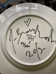 mr brainwash signed plate Limited Edition 52/250 Exc Condition Rare!. Shipped with USPS Priority Mail.
