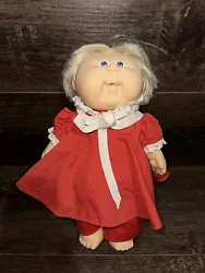 Vintage Cabbage Patch 1987 Splashin Kids All Vinyl Hard Body Girl Blonde Red. Doll has slight wear from use but overall...