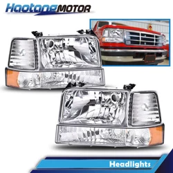 For 1992-1996 Ford Bronco. Title: HeadLights. Brings a different appearance to veichle that great for show use or to...