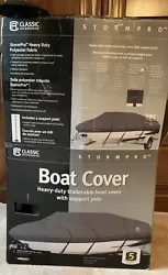 100% Waterproof Boat Cover Trailerable Fishing Ski Bass V-Hull Runabouts 20-22’ Has 2-3 small holes.