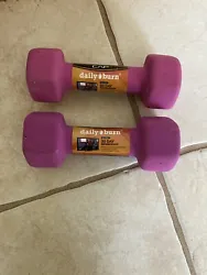 Set of Pink Neoprene 5lbs Dumbbell Weights by CAP Daily Burn~Home Fitness~NEW . Condition is New. Shipped with USPS...