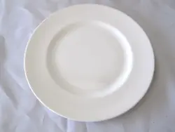 WEDGWOOD WHITE Bone China. Dinner Plate 10 3/4” D.