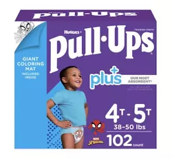 Huggies Pull-Ups Plus Training Pants For Boys Size 4T-5T - Total Quantity. | *Free Shipping Features:Absorbent, leak...