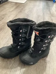 Girls 3 North Face Shellista Lace II Waterproof Winter Snow Boots Black. Worn for one season. Great used condition!...
