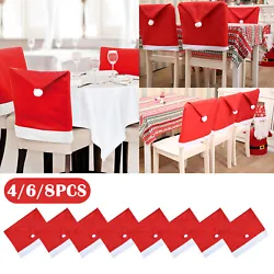 Premium material add comfort touch, brings your dining room into Christmas season instantly. 4/6/8 × Christmas Chair...