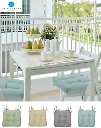 Style: Country Farmhouse. Whats Included: Chair Cushions With Attached Ties. L x 15 in. W x 3.5 in. Features:...