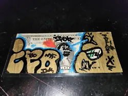 One of a kind original money art piece done by IFO CLV TDO IWK in 2014 part of the DeadPrezShow 2014 and 2016. The...