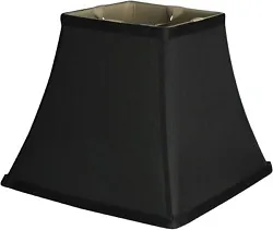 Softback square bell shape lamp shape; Spider fitter. Urbanest classic handmade square style faux silk lamp shade.