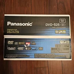 Panasonic DVD-S25 DVD/CD Player Progressive Scan Hi-Speed Scan x200 Brand NEW.