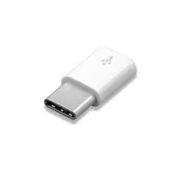 Adapter von USB Typ C auf Mico USB weiß.