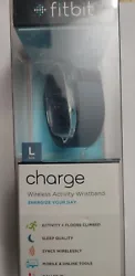 Fitbit Charge Wireless Activity Tracker Sleep Wristband Black Large FB404BKL NIB.