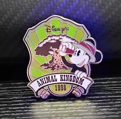 2010 Disney Trading Pin - Animal Kingdom Retro Logo with Mickey Mouse, Pin 74223.