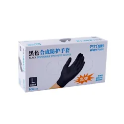 Better protection, good resistance of acid, alkali and oil. Wally Plastic Vinyl and Nitrile blend synthetic gloves. The...