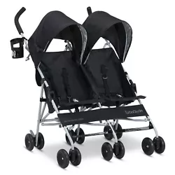 Ready for twins or a second child, the TurboGlyde Side by Side Double Stroller by Delta Children makes riding with your...