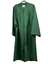 Green Graduation Gown. Gown is slightly see-through. Hand Wash Cold. Do not wash or dry clean.