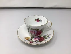 Rosina China Co Ltd Queen’s fine bone china cup and saucer made in England. This has great roses , they are pink,...