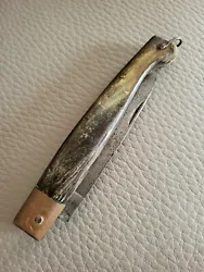 Couteau pattada CONAZ  Lame ancienne et cassée  Pour piece ou à restaurer Fermé 15 cms