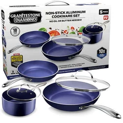 Pioneering Granite Stone cookware features a mineral-infused granite coating that is the perfect blend of nonstick...