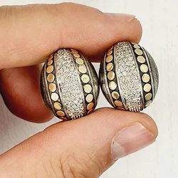 IMPRESSIVE LARGE JOHN HARDY DOT STERLING 18KT. BEAUTIFUL STERLING SILVER EARRINGS. I AM NEVER OFFENDED & I LOVE GIVING...