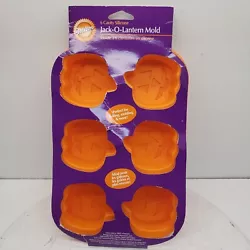 Wilton Silicone Jack-O-Lantern Mold 6 Cavity Fall Halloween. This is new in package and ready for your holiday treats. ...