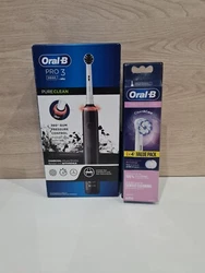 Le lot comprends : un brosse à dent Oral-B Pro 3 3000 Pure Clean et 4 brossettes SENSITIVE CLEAN. MONDIAL RELAY A...