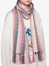 NWT Gucci stripe wool blend scarf.