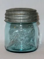 Ball Blue 1/2 Half Pint Mason Jar NEW Collectors Edition w/ OLD Zinc Lid