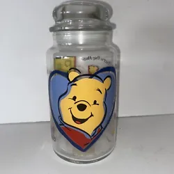 Winnie the Pooh Glass Cookie Jar “Big Hearts Deserve Big Hugs” Anchor Hocking.. Best offer exceptedPriority mail...