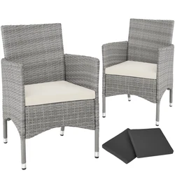 Idéal pour le balcon, nos fauteuils en résine tressée sont faciles à entretenir. 2 fauteuils de jardin avec...